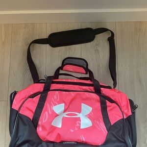 Under Armour Coral and Black Sports Duffel